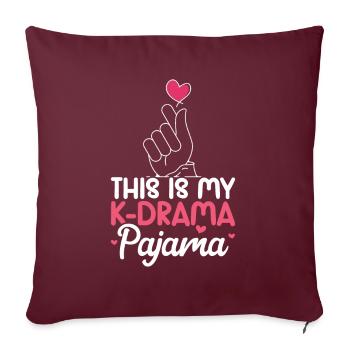 K-Drame - Coussin et housse de 45 x 45 cm - bordeaux - Devant