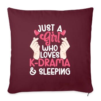 K-Drame - Coussin et housse de 45 x 45 cm - bordeaux - Devant