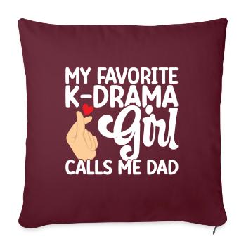 K-Drame - Coussin et housse de 45 x 45 cm - bordeaux - Devant