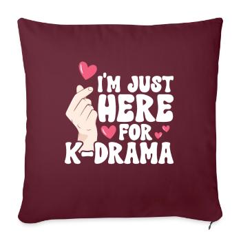 K-Drame - Coussin et housse de 45 x 45 cm - bordeaux - Devant