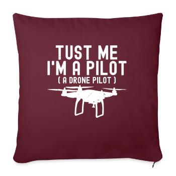 Drone - Coussin et housse de 45 x 45 cm - bordeaux - Devant