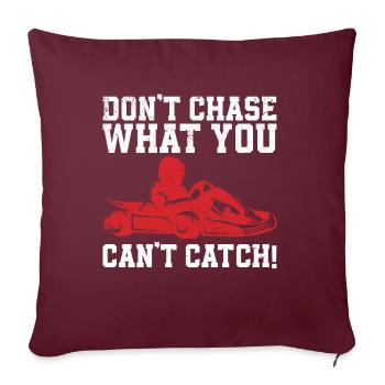 Faire du karting - Coussin et housse de 45 x 45 cm - bordeaux - Devant