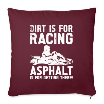 Faire du karting - Coussin et housse de 45 x 45 cm - bordeaux - Devant