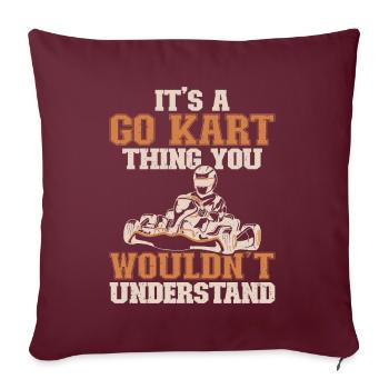 Faire du karting - Coussin et housse de 45 x 45 cm - bordeaux - Devant