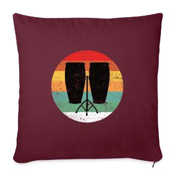 Conga Drum Musician Drumline - Sofakissen mit Füllung 45 x 45 cm - Burgunderrot - Vorne