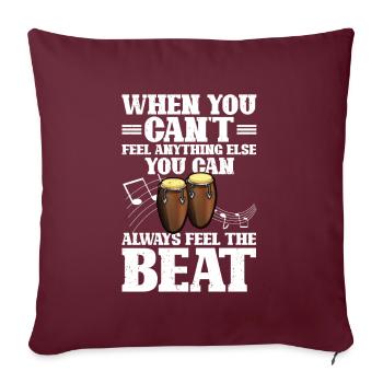 Conga Drum Musician Drumline - Sofakissen mit Füllung 45 x 45 cm - Burgunderrot - Vorne