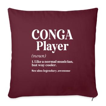 Conga Drum Musician Drumline - Sofakissen mit Füllung 45 x 45 cm - Burgunderrot - Vorne