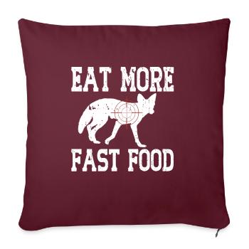 Chasse au coyote - Coussin et housse de 45 x 45 cm - bordeaux - Devant