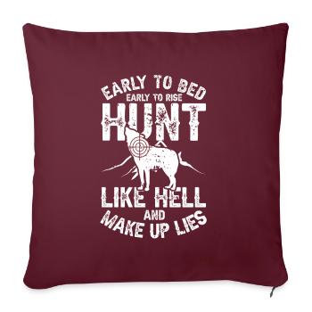 Chasse au coyote - Coussin et housse de 45 x 45 cm - bordeaux - Devant