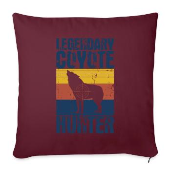Chasse au coyote - Coussin et housse de 45 x 45 cm - bordeaux - Devant