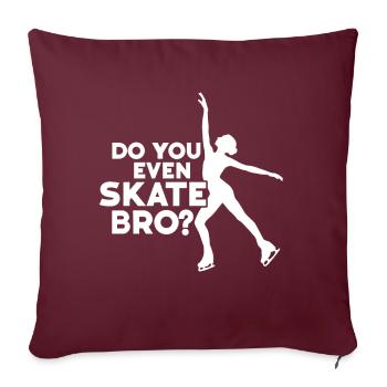 Patinage - Coussin et housse de 45 x 45 cm - bordeaux - Devant