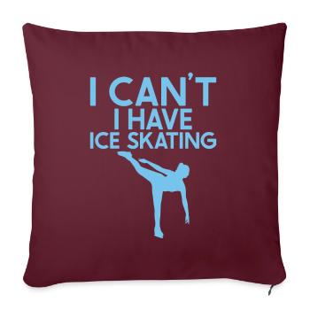 Patinage - Coussin et housse de 45 x 45 cm - bordeaux - Devant
