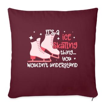 Patinage - Coussin et housse de 45 x 45 cm - bordeaux - Devant