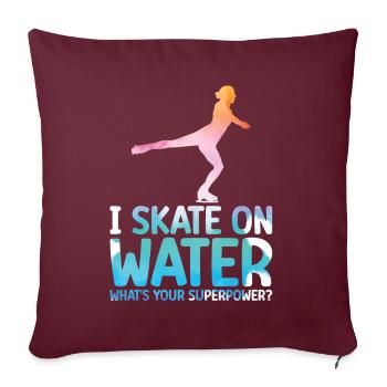 Patinage - Coussin et housse de 45 x 45 cm - bordeaux - Devant