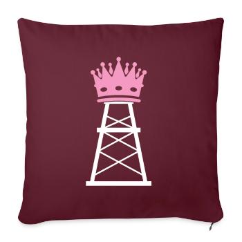 Champ pétrolifère - Coussin et housse de 45 x 45 cm - bordeaux - Devant
