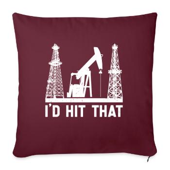 Champ pétrolifère - Coussin et housse de 45 x 45 cm - bordeaux - Devant