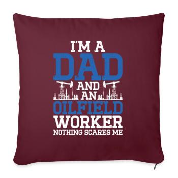 Champ pétrolifère - Coussin et housse de 45 x 45 cm - bordeaux - Devant