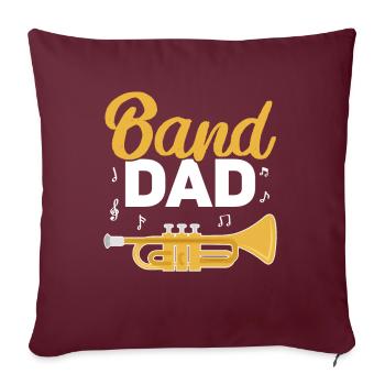 Trompette - Coussin et housse de 45 x 45 cm - bordeaux - Devant
