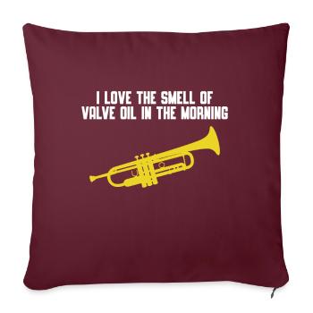 Trompette - Coussin et housse de 45 x 45 cm - bordeaux - Devant