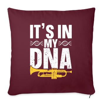 Trompette - Coussin et housse de 45 x 45 cm - bordeaux - Devant