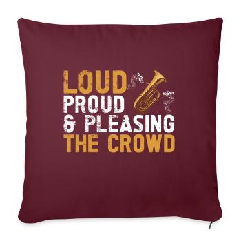 Trompette - Coussin et housse de 45 x 45 cm - bordeaux - Devant