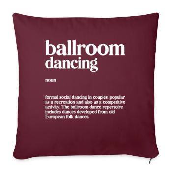 Salle de bal - Coussin et housse de 45 x 45 cm - bordeaux - Devant