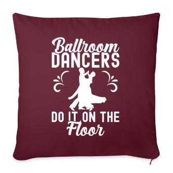 Salle de bal - Coussin et housse de 45 x 45 cm - bordeaux - Devant