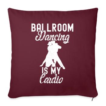 Salle de bal - Coussin et housse de 45 x 45 cm - bordeaux - Devant