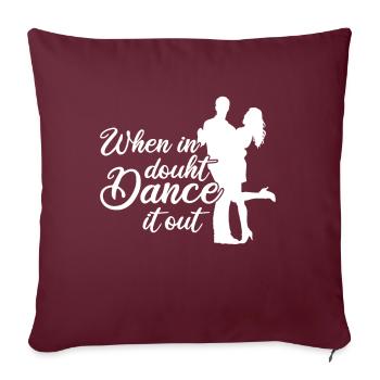 Salle de bal - Coussin et housse de 45 x 45 cm - bordeaux - Devant