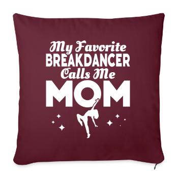Break Dance - Coussin et housse de 45 x 45 cm - bordeaux - Devant