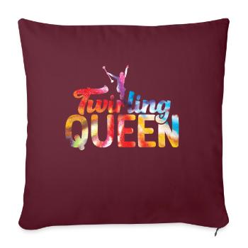 Tambourstab tourbillonnant - Coussin et housse de 45 x 45 cm - bordeaux - Devant