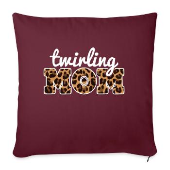 Tambourstab tourbillonnant - Coussin et housse de 45 x 45 cm - bordeaux - Devant