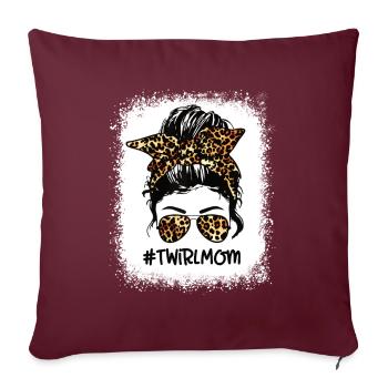 Tambourstab tourbillonnant - Coussin et housse de 45 x 45 cm - bordeaux - Devant