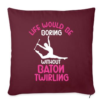 Tambourstab tourbillonnant - Coussin et housse de 45 x 45 cm - bordeaux - Devant