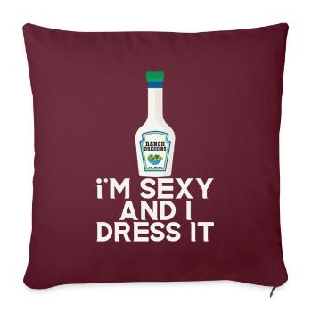 Ranch -Vinaigrette -Ranch -Vinaigrette - Coussin et housse de 45 x 45 cm - bordeaux - Devant