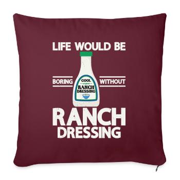 Ranch -Vinaigrette -Ranch -Vinaigrette - Coussin et housse de 45 x 45 cm - bordeaux - Devant