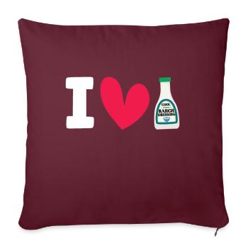 Ranch -Vinaigrette -Ranch -Vinaigrette - Coussin et housse de 45 x 45 cm - bordeaux - Devant