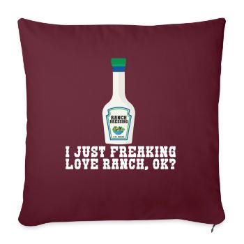 Ranch -Vinaigrette -Ranch -Vinaigrette - Coussin et housse de 45 x 45 cm - bordeaux - Devant