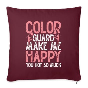 Protection des couleurs - Coussin et housse de 45 x 45 cm - bordeaux - Devant
