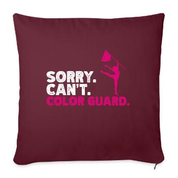 Protection des couleurs - Coussin et housse de 45 x 45 cm - bordeaux - Devant