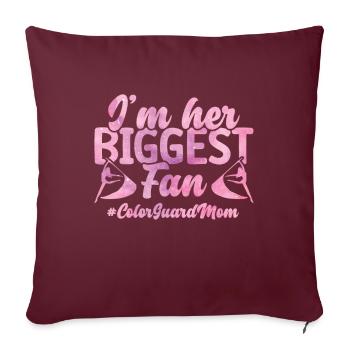 Protection des couleurs - Coussin et housse de 45 x 45 cm - bordeaux - Devant