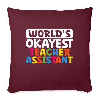 Enseignant -Assistant Directeur d’enseignement - Coussin et housse de 45 x 45 cm - bordeaux - Devant
