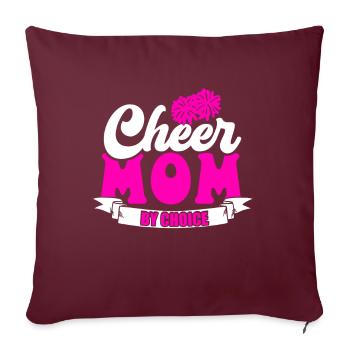 Cheer Mom Cheerleadering Cheerleader Mutter - Sofakissen mit Füllung 45 x 45 cm - Burgunderrot - Vorne
