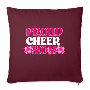 Cheer Mom Cheerleadering Cheerleader Mutter - Sofakissen mit Füllung 45 x 45 cm - Burgunderrot - Vorne