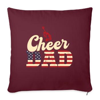 Cheer Papa Pom-pom girl Papa - Coussin et housse de 45 x 45 cm - bordeaux - Devant