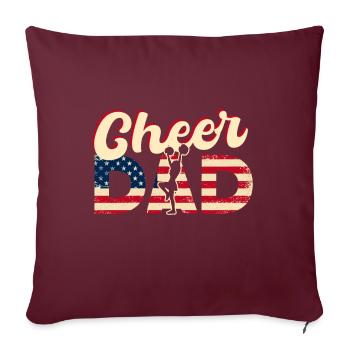 Cheer Papa Pom-pom girl Papa - Coussin et housse de 45 x 45 cm - bordeaux - Devant