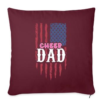 Cheer Papa Pom-pom girl Papa - Coussin et housse de 45 x 45 cm - bordeaux - Devant