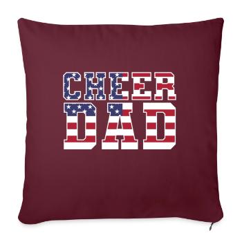 Cheer Papa Pom-pom girl Papa - Coussin et housse de 45 x 45 cm - bordeaux - Devant