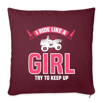 VTT Quad Bike Girl Véhicules à quatre roues motrices - Coussin et housse de 45 x 45 cm - bordeaux - Devant