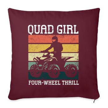 VTT Quad Bike Girl Véhicules à quatre roues motrices - Coussin et housse de 45 x 45 cm - bordeaux - Devant